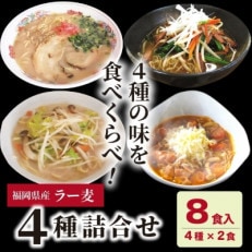 福岡県産ラー麦 麺4種詰合せ(4種&times;2食)