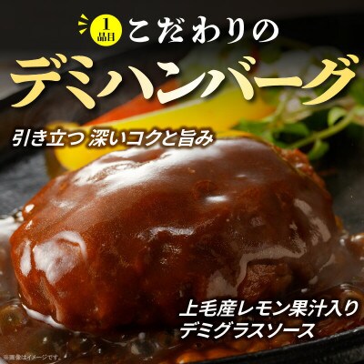 特製デミハンバーグ10個とねぎ塩牛タン(250g)のセット