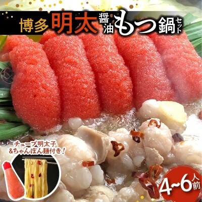 博多明太醤油もつ鍋セット(4～6人前)