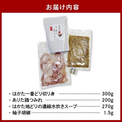 博多水炊き(はかた一番どり切り身・つみれ)セット 2～3人前