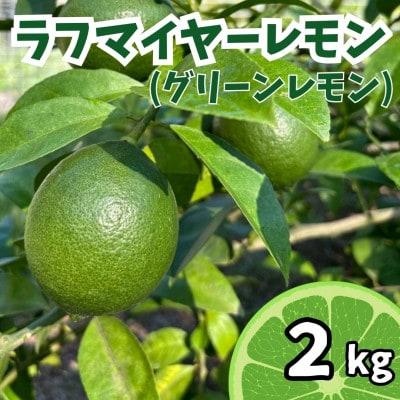 【10月上旬～11月上旬発送】上毛町産ラフマイヤーレモン　2kg(グリーンレモン)(上毛町)