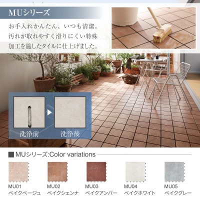 TOTO タイルデッキシステム材「バーセア」 MUシリーズ300 ベイクグレー 1セット×10枚入
