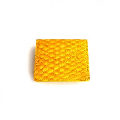 【GoldenYellow】Ocean Leather BOXコインケース【マダイ】BX068-04