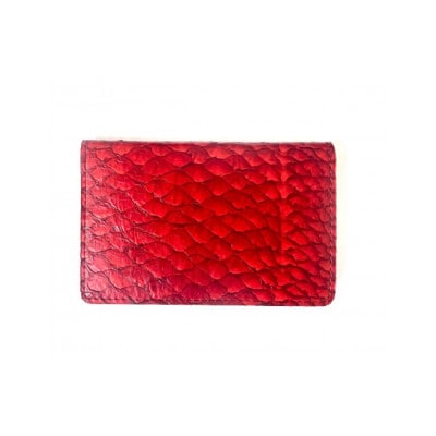 【Carmine Red】Ocean Leather 名刺入れ【マダイ】M【BX083-05】