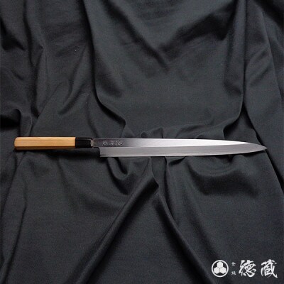 土佐打ち刃物 柳刃包丁 330mm | 片刃 上白鋼 イチイ八角柄 徳蔵オリジナル【AC087】