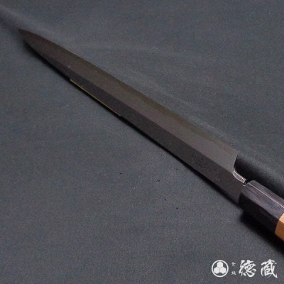 土佐打ち刃物 フグ引き包丁 300mm | 片刃 上白鋼 イチイ八角柄 徳蔵オリジナル【AC089】