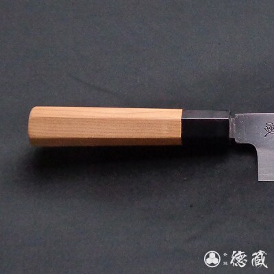 土佐打ち刃物 鎌形薄刃包丁 195mm | 片刃 上白鋼 イチイ八角柄 徳蔵オリジナル【AC092】