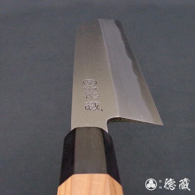 土佐打ち刃物 鎌形薄刃包丁 225mm | 片刃 上白鋼 イチイ八角柄 徳蔵オリジナル【AC093】