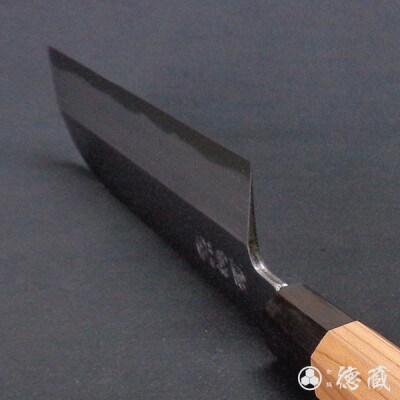 土佐打ち刃物 鎌形薄刃包丁 225mm | 片刃 上白鋼 イチイ八角柄 徳蔵オリジナル【AC093】