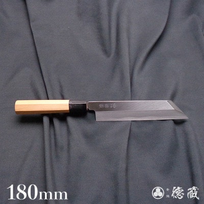 土佐打ち刃物 ムキモノ包丁 180mm/片刃/上白鋼/イチイ八角柄/徳蔵オリジナル【AC097】