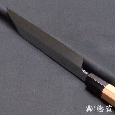 土佐打ち刃物 ムキモノ包丁 180mm/片刃/上白鋼/イチイ八角柄/徳蔵オリジナル【AC097】