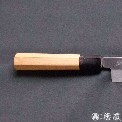 土佐打ち刃物 ムキモノ包丁 180mm/片刃/上白鋼/イチイ八角柄/徳蔵オリジナル【AC097】