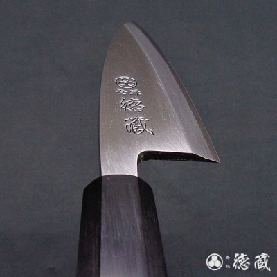 土佐打ち刃物 出刃包丁 120mm | 片刃 上白鋼 イチイ八角柄 徳蔵オリジナル【AC098】