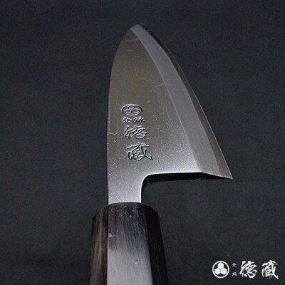 土佐打ち刃物 出刃包丁 150mm | 片刃 上白鋼 イチイ八角柄 徳蔵オリジナル【AC100】