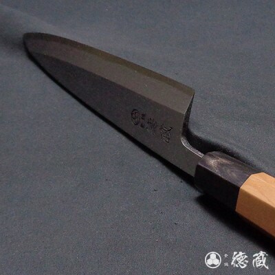 土佐打ち刃物 身卸包丁 210mm | 片刃 上白鋼 イチイ八角柄 徳蔵オリジナル【AC102】