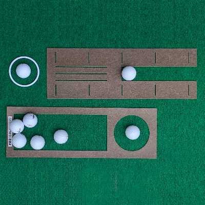ゴルフ練習用・パターマット工房・高速EXPERT180cm×4mと練習用具【AG023】