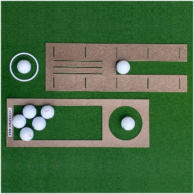 ゴルフ練習・SUPER-BENTパターマット90cm×6mと練習用具(パターマット工房)　AG065