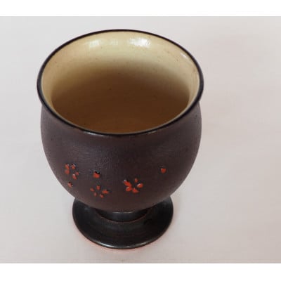 土佐古代塗　陶胎漆器(ゴブレット)【BF007】