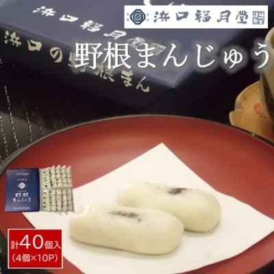創業明治維新　浜口福月堂の野根まんじゅう 40個入(4個×10パック) [CT004]