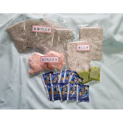 【訳あり】よくばり生しらす【どろめ】海鮮セット&葉ニンニクで作った無添加のぬた【BM001】