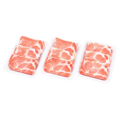 国産　豚肩ロースしゃぶ(1.1kg)【小分け　約300g×2,約500g×1】【AP051】