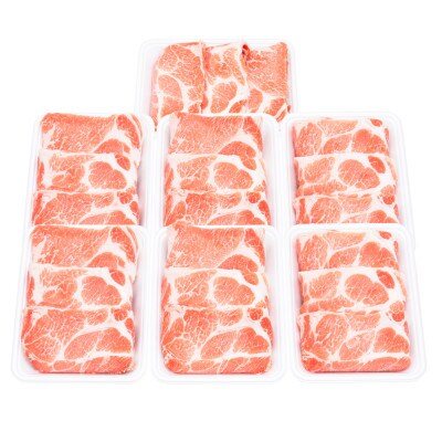 国産豚　肩ロースしゃぶしゃぶ用(2kg)【小分け　300g×6,200g×1】【AP053】