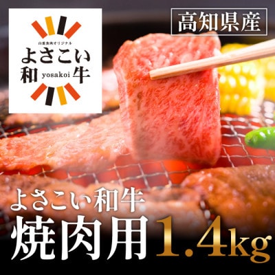 高知県産　よさこい和牛　焼肉用(1.4kg)【小分け:700g×2】【AP055】