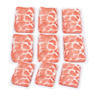 国産　豚肩ロースしゃぶしゃぶ用　約3.9kg【小分け　約300g×3,約500g×6】【AP091】