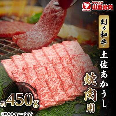 赤身がこじゃんと旨い!! 土佐あかうし 焼肉用 約450g【AP181】