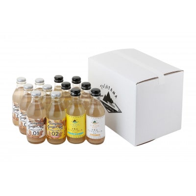 土佐山ジンジャーエール 飲み比べ4種セットA (200ml×12本入り)【BH007】