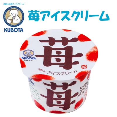 久保田食品の苺アイスクリーム　12個 添加物不使用【AC218】