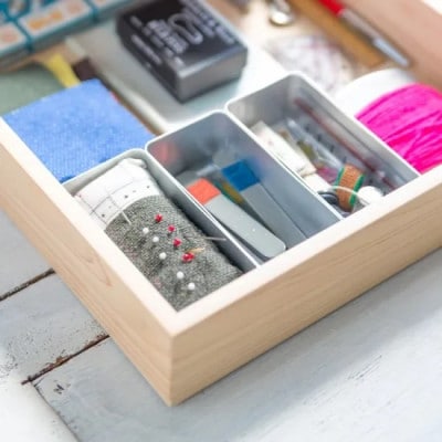 【高知県産ひのき】道具箱 A4 ふた付【AT003】