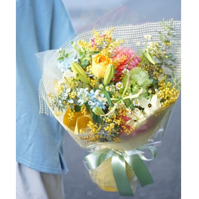 季節のおすすめ生花花束 ブーケM 1束【CG021】