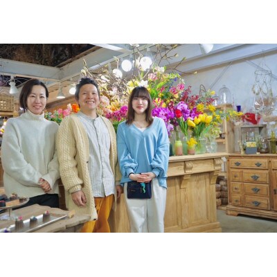 【毎月定期便】生花花束 お供えM 初回花瓶付【CG003】全6回