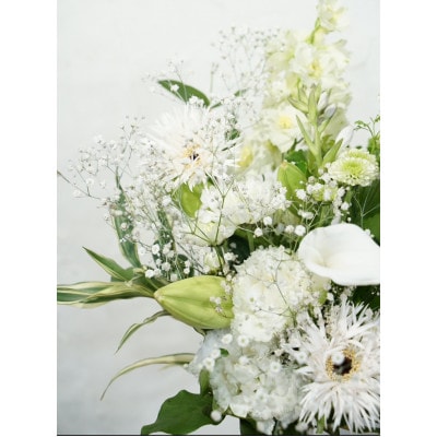 【毎月定期便】季節のおすすめ生花花束一対 供花 初回花瓶付【CG032】全3回