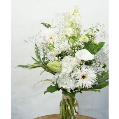 【毎月定期便】季節のおすすめ生花花束一対 供花 初回花瓶付【CG030】全12回