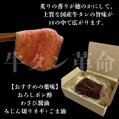 【牛タン革命!】炙りトロタン　希少・国産牛タン使用300g前後　ブロック　約2人前