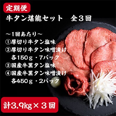 【2ヵ月毎定期便】【定期便】仙台名物牛タン堪能贅沢セット(全3回)