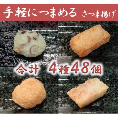 【小分けで便利】ふたくち程度で手軽に食べられる たつ秀のさつま揚げ　4種食べ比べセット
