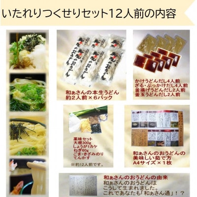 和ぁさんのおうどん　いたれりつくせりセット12人前(薬味付き)