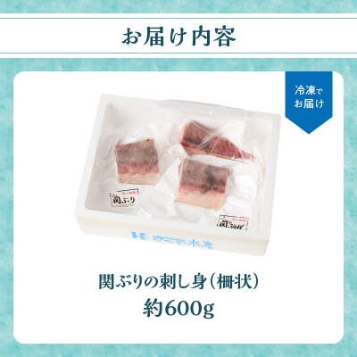 関ぶりの刺し身(柵状)　約600g_E04014