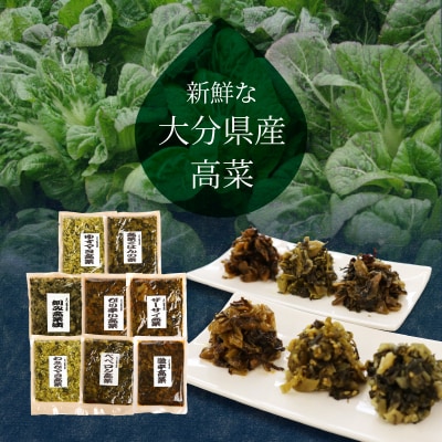 八百屋のバラエティ高菜セット　8種16袋_K06002