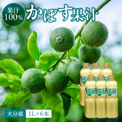 【大分県】【果汁100%】【無添加】カボス果汁　1,000ml×6本_F10042