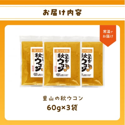 秋ウコン粉末　大分県産　栽培期間中は農薬・化学肥料未使用_F09001