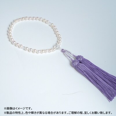 あこや本真珠念珠 真珠7-7.5mm 白色真珠_R14131-W