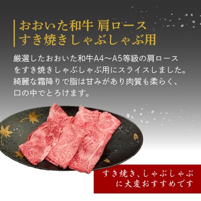 厳選A4～A5等級 おおいた和牛 肩ロースすき焼きしゃぶしゃぶ用 400g_A01132