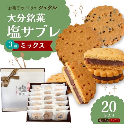 大分銘菓 塩サブレ ミックス 20個入り_J01036