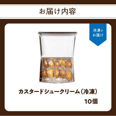 【お歳暮】瞬間冷凍 ベルクール 焼きたてシュークリーム 10個セット_J01032-O