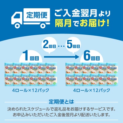 キッチンタオル70カット(4ロール×12パック)6回お届け定期便_T10036