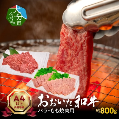 おおいた和牛バラ・もも焼肉用　合計約800g_A01119